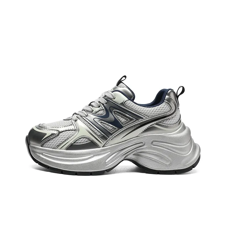 ZHR Shock Absorbers With Abrasion Resistant And Slip Resistant Properties Low Top Chunky Sneakers Women's-0