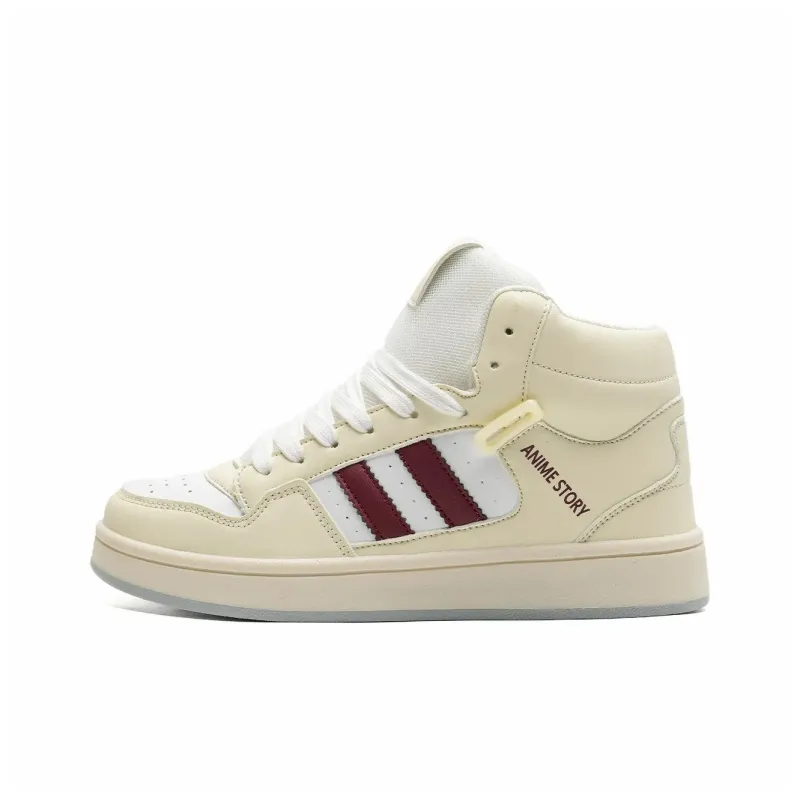 Teddy Bear Collection Coverage Slip Resistant And Abrasion Resistant High Top Skateboard Shoes Unisex-6