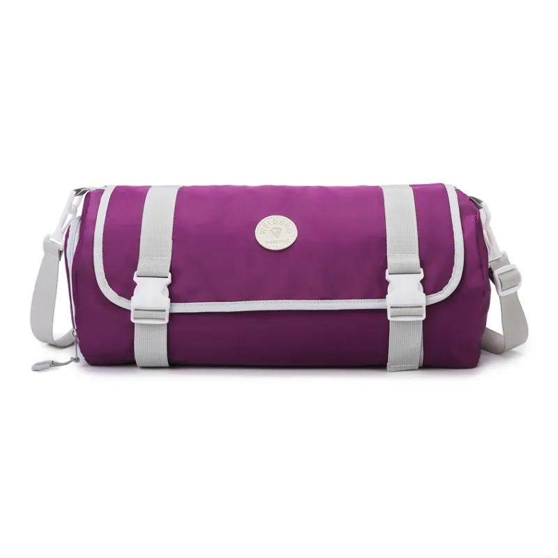 OURFUN Oxford Gym Bag Large Size Unisex Black/Rose Red/Purple/Orange/Blue/Pink-6