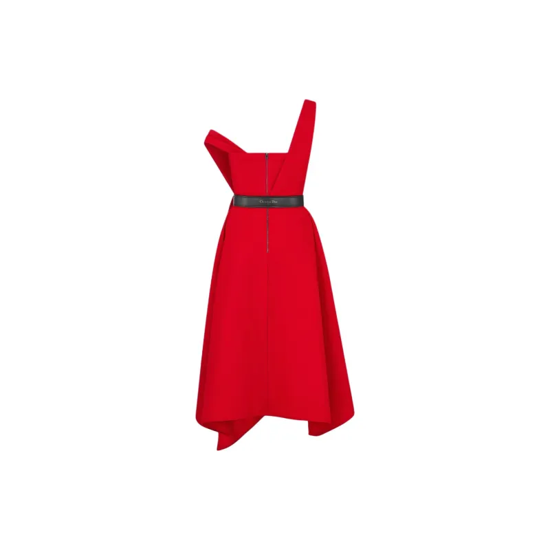 DIOR Sleeveless Dress Women's Red-1