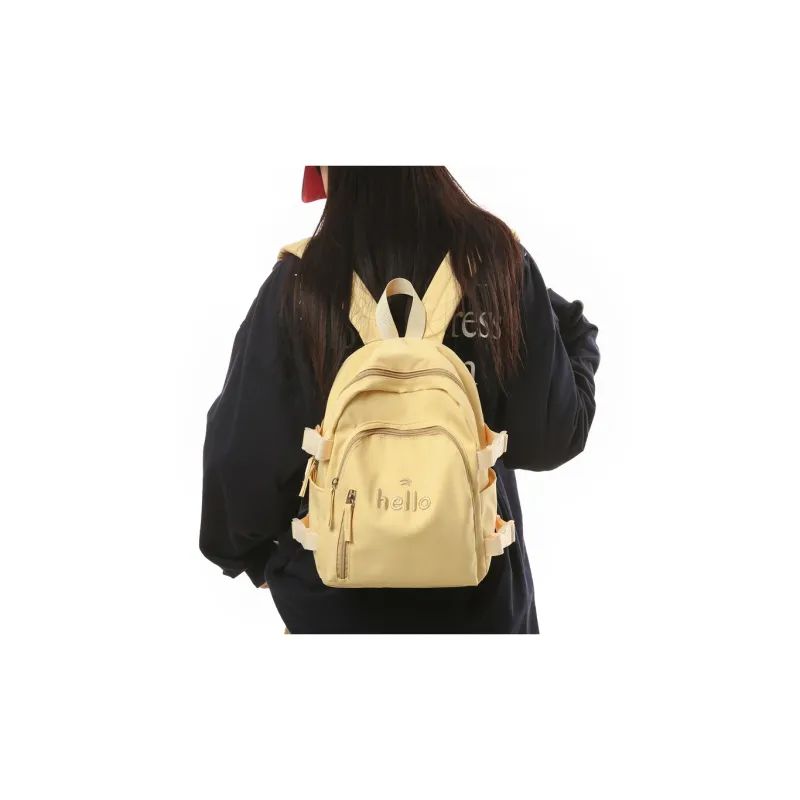 GOBLIN SHARKS 1759 Nylon Backpack Small Size Unisex White/Black/Blue/Green/Yellow-19