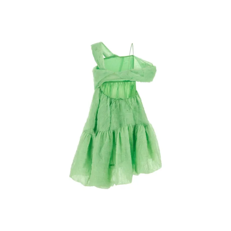 CECILIE BAHNSEN Soon Draped Asymmetric Dress-1