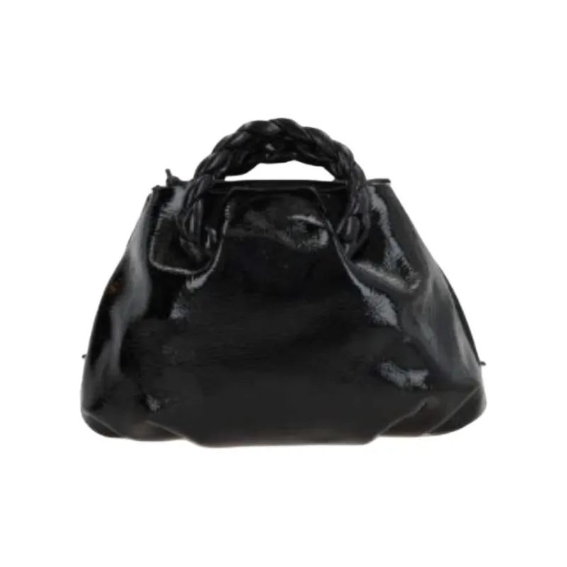 Hereu Lambskin Tote Bag, Shopping Bag, Handbag Women's Black-5