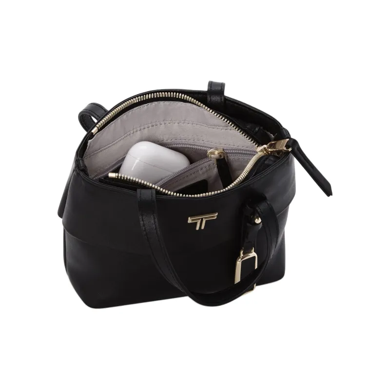 TUMI Leather Tote Bag Shopping Bag Shoulder Bag Crossbody Bag Handbag Mini Women's Black-4