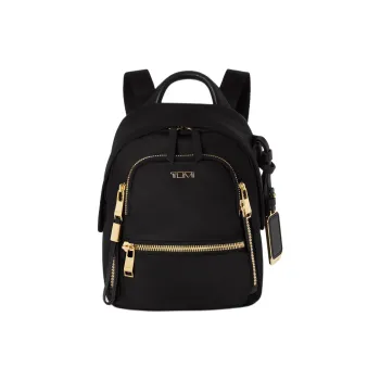 TUMI Nylon Backpack Mini Women's Black Gold