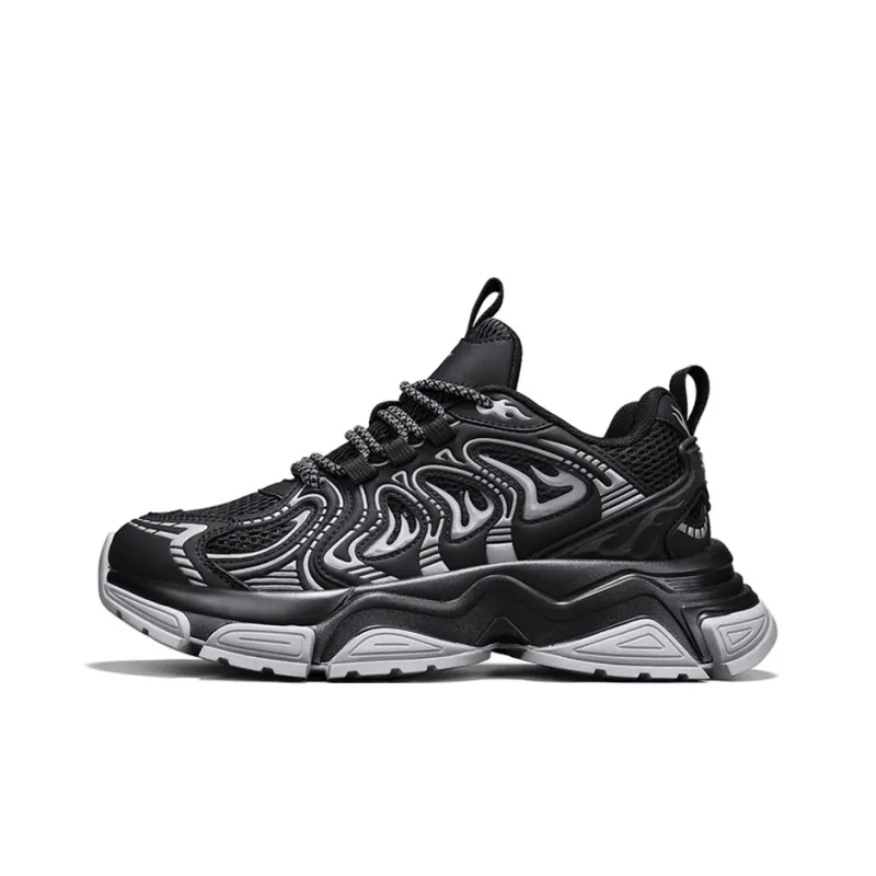 NFL Wear Resistant Breathable Lightweight Height Increasing Slip Resistant Low Top Casual Shoes Men's Black-0