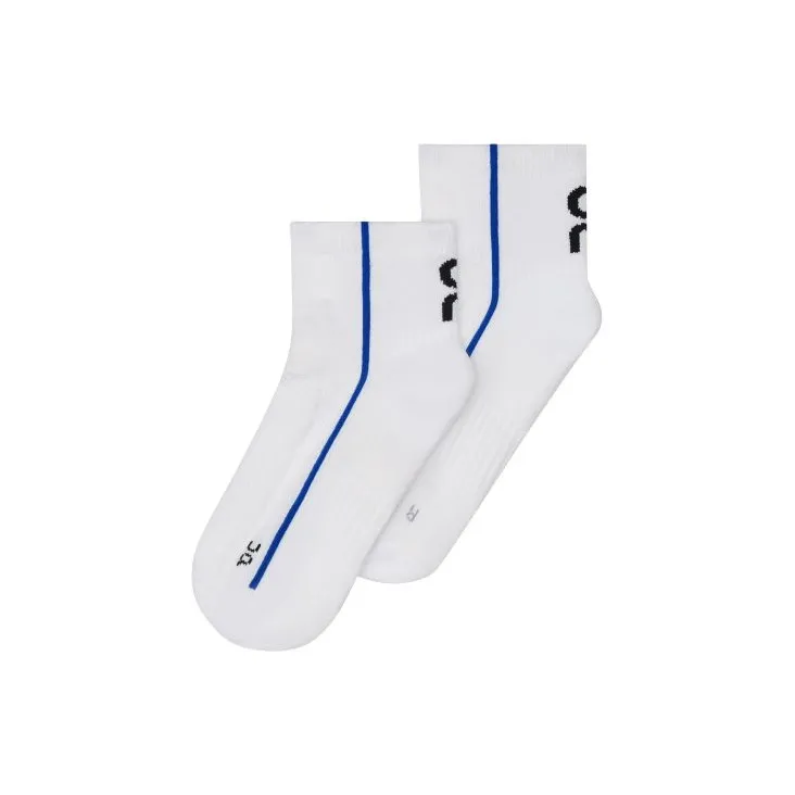 On Court Mid Sock Mid Calf Socks Unisex 2 Pack White/Indigo-0