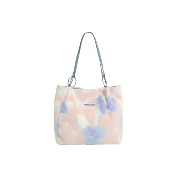 DALO Faux Fur Shoulder Bag Women's Pink/Brown