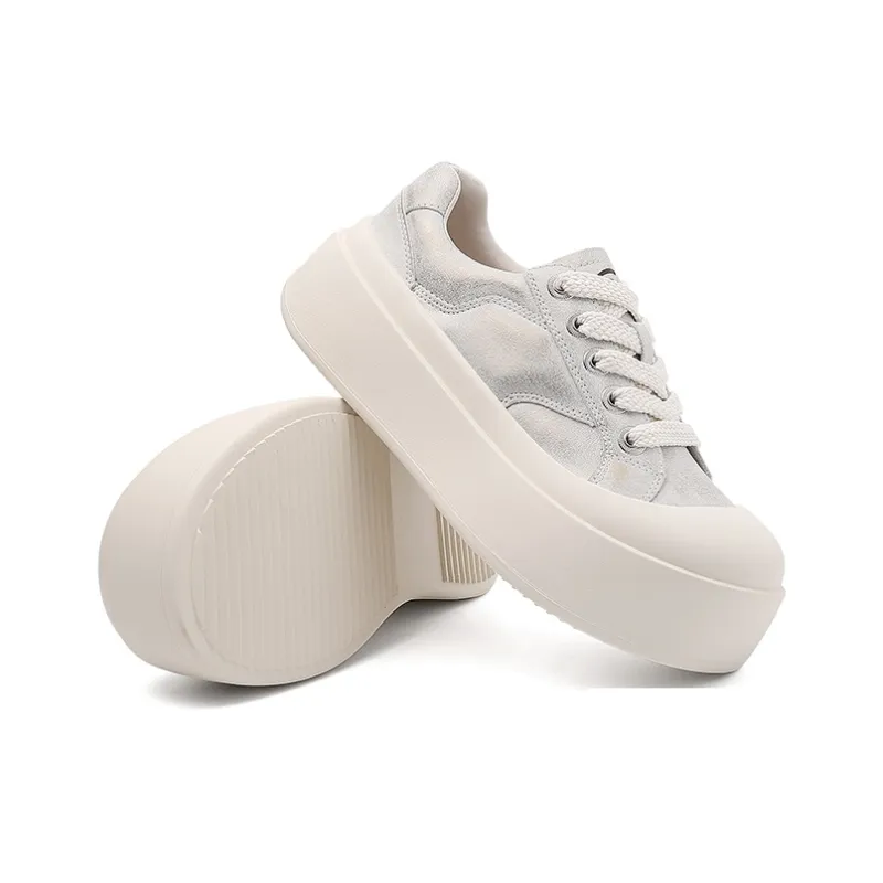 BURGELY Height Increasing Anti-Slip And Wear-Resistant Low-Top Skateboard Shoes Women's-3
