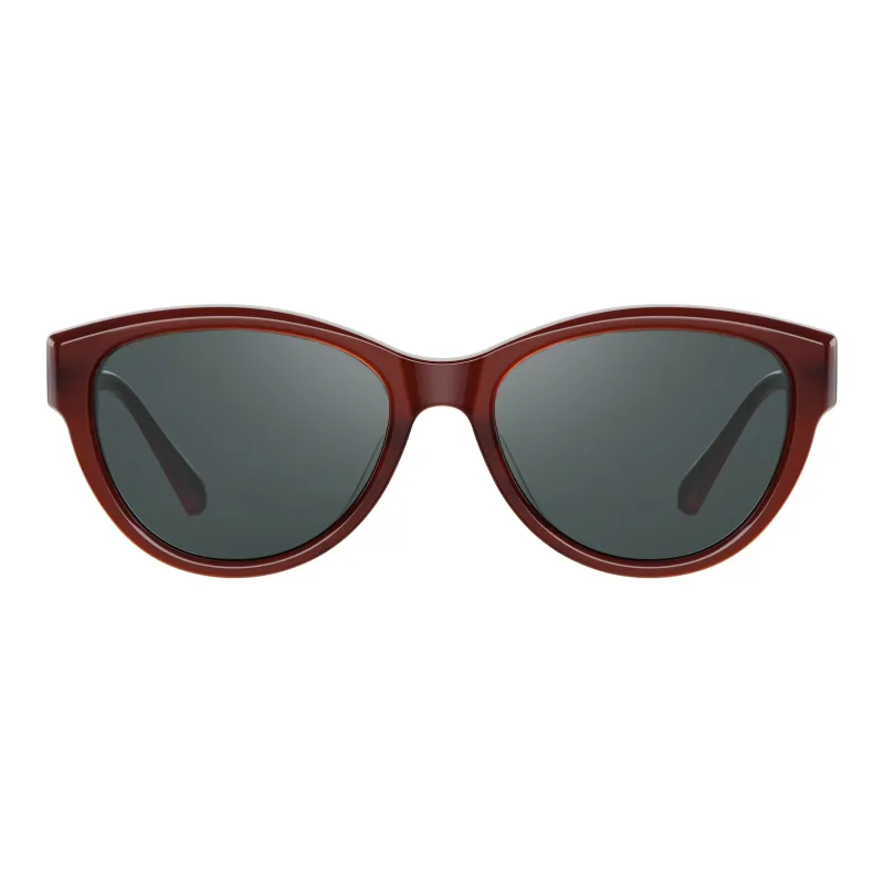 HORIEN Plate Frame Cat Eye Sunglasses Women's-4