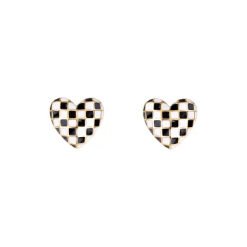ZURY S925 Silver Stud Earrings Women's Gold