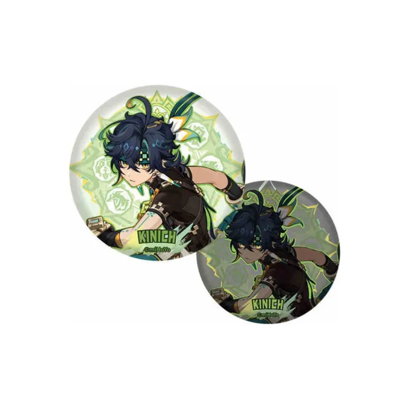 GenShin Marlene Kinich Kazine Shinoning Nata Theme Collection Figure Print Oloren Chaska Genshin Badges-2