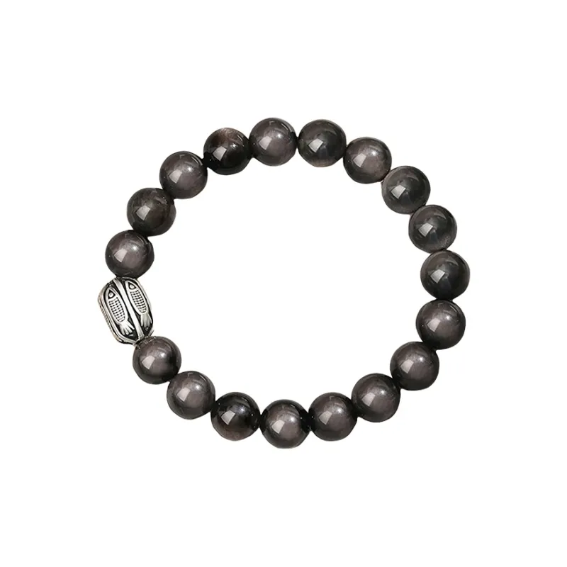 CHINA GOLD Obsidian Bracelets Men's-0