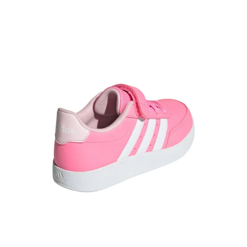 Adidas BREAKNET 2.0 Low-Top Kids' Skateboarding Shoes Pink/White/Clear Pink Kids'-3