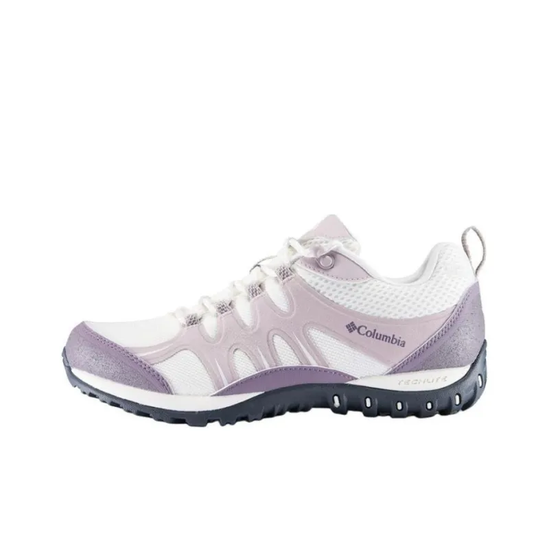Columbia Peakfreak Anti Slip Wear Resistant Low Top Hiking Shoes Women's Purple White-0