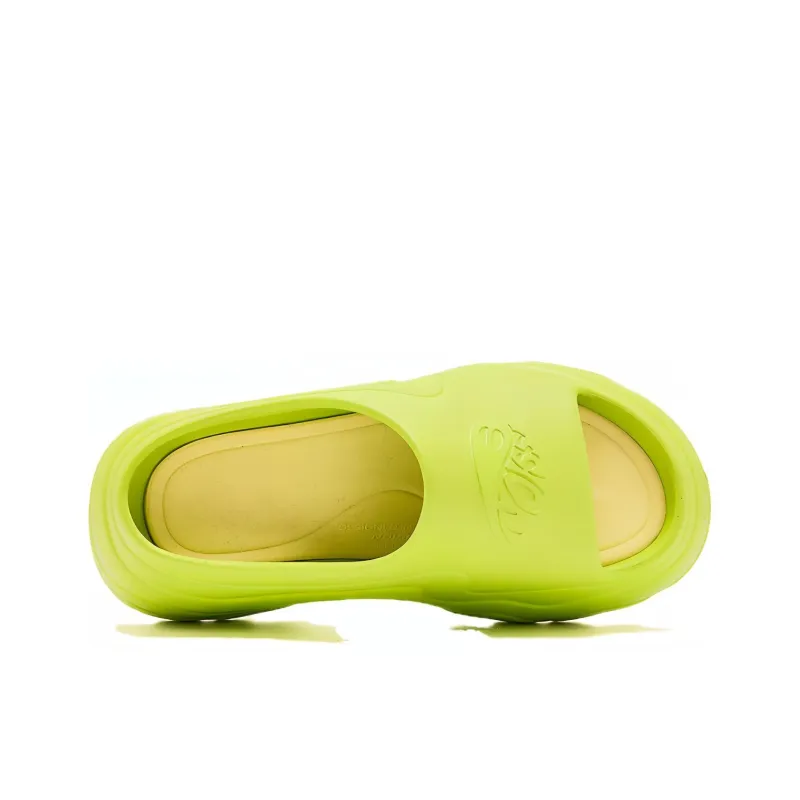 QIAODAN Quiet Slip Resistant Abrasion Resistant Slide Slippers Women's Green-2