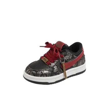 CAMKIDS Slip Resistant Anti Kick Water Resistant Low Top Kids' Skateboarding Shoes Black Kids'
