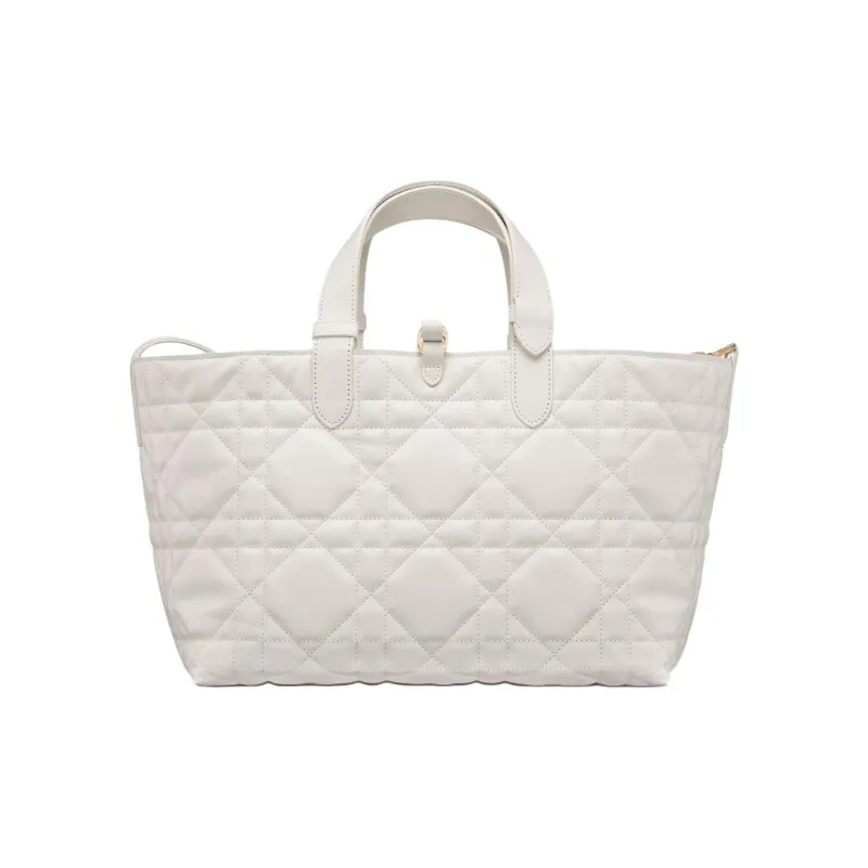 DIOR ToujoursDioramour Dior Cow Leather Tote Bag, Shopping Bag, Shoulder Bag, Handbag Medium Size Women's White-4