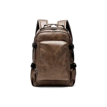 GEERDUN PU Backpack Men's Brown