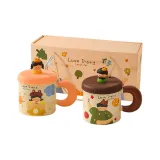 [Gift Box Set]Matching Couple Cups Style A, with Glass Straw