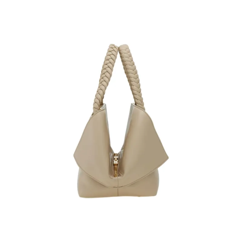 FERRAGAMO Cow Leather Shoulder Bag Crossbody Bag Handbag Small Size Women's Beige-1