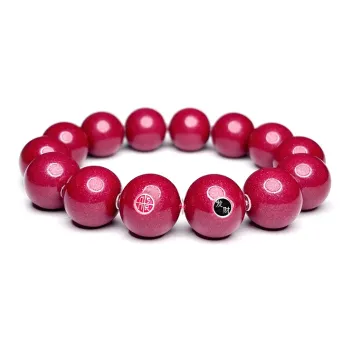 MOUNTAINS AND MANS Cinnabar New Chinese Style Good Luck Beaded Bracelet Men's