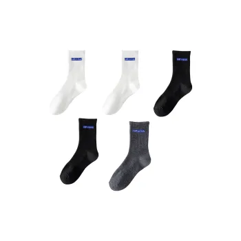 Cotton Gene Mid Calf Socks Unisex 5 Pack