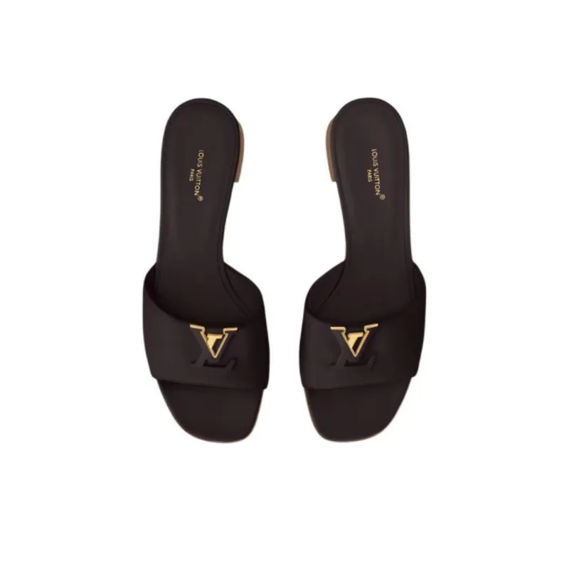 LOUIS VUITTON Capri Slide Slippers 4.5cm Women's Dark Brown-3