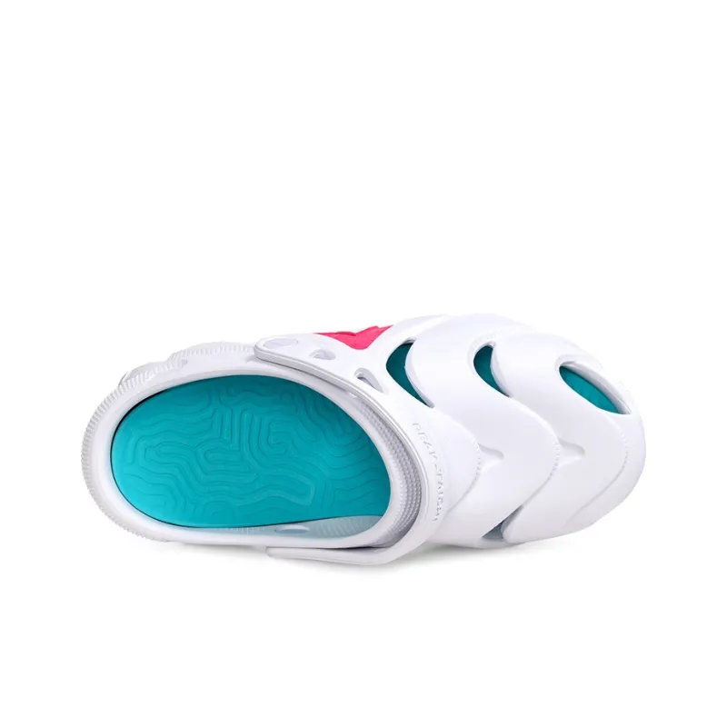 PEAK Pole Hole Shoes Clogs Men's White Red Green-3