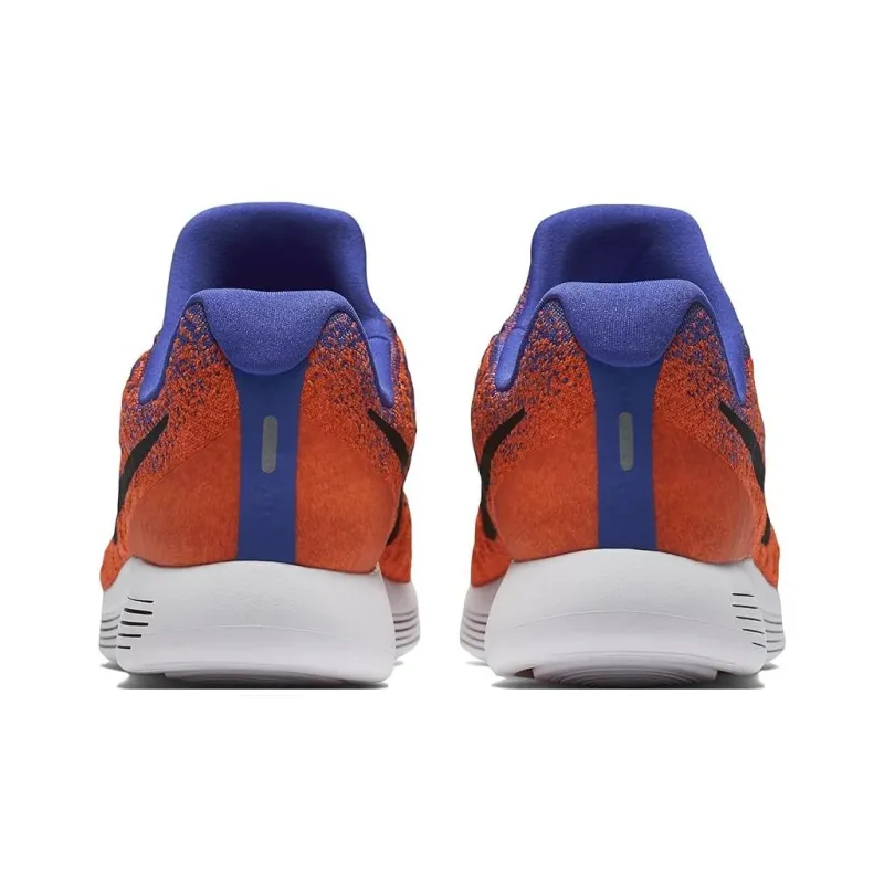 Nike LunarEpic Flyknit 2 Anti Slip Wear Resistant Low Top Casual Running Shoes Men's Orange Blue-4