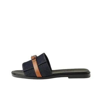 HERMES Giulia Slide Slippers Women's Blue
