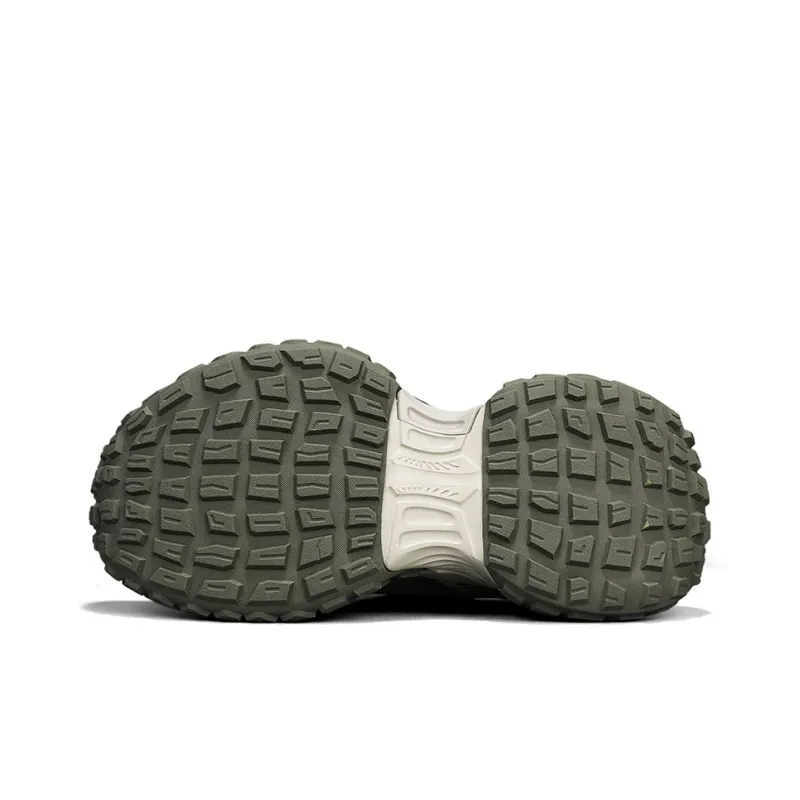 NFL Clunky Chunky Sneakers Unisex Low Top Army Green-5