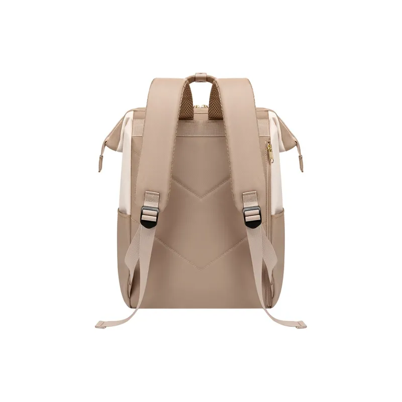 V.NINE Fabric Backpack Laptop Bag Backpack Regular Women's Khaki/Black-4