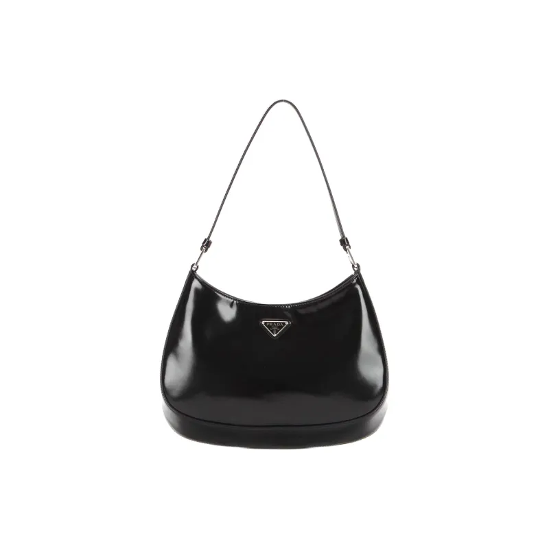 PRADA Cleo Leather Shoulder Bag Women's Black-5