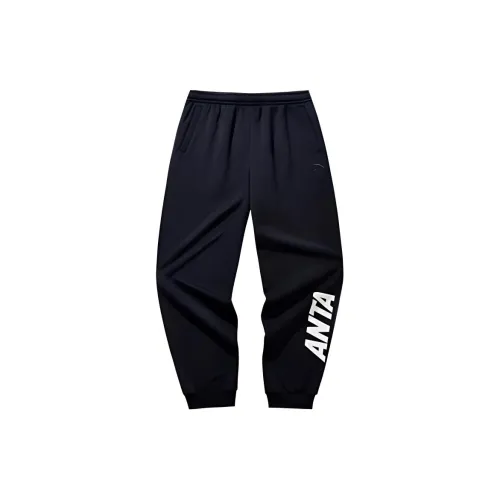 Anta Life Collection Knitted Sports Pants Men's Basic Black