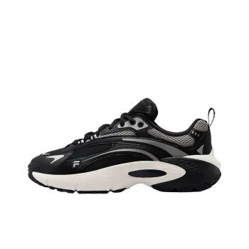 FILA FUSION RING Anti Slip Wear Resistant Low Top Casual Shoes Men's Black Gray Color