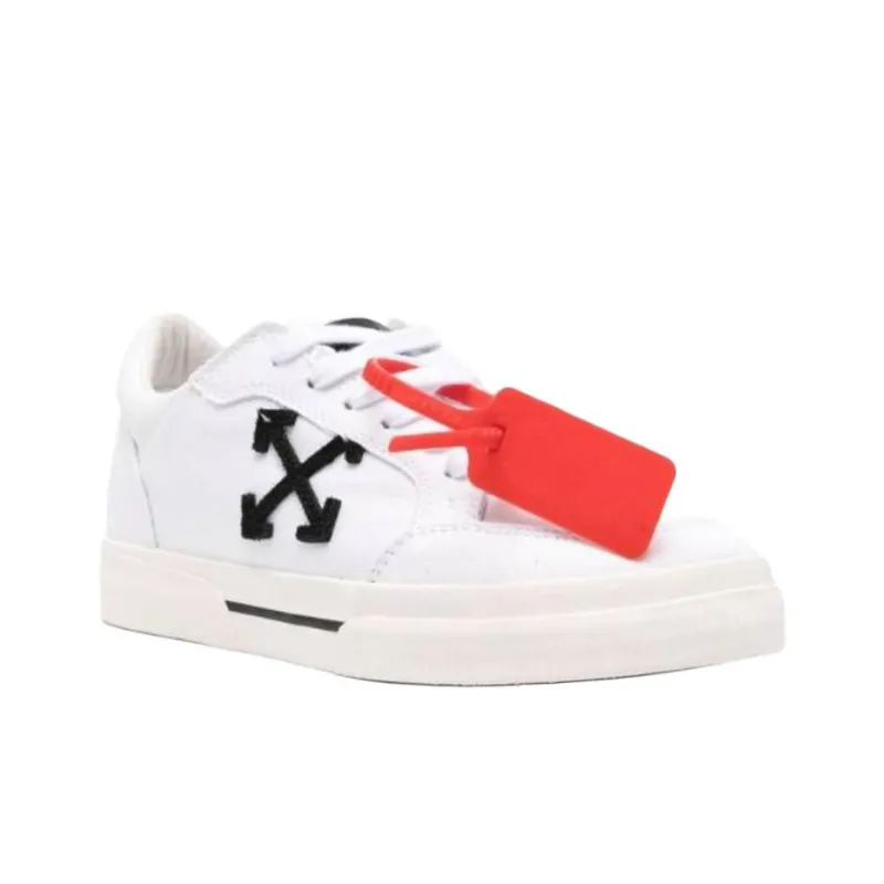 OFF WHITE New Low Vulcanized White Black Women's-2