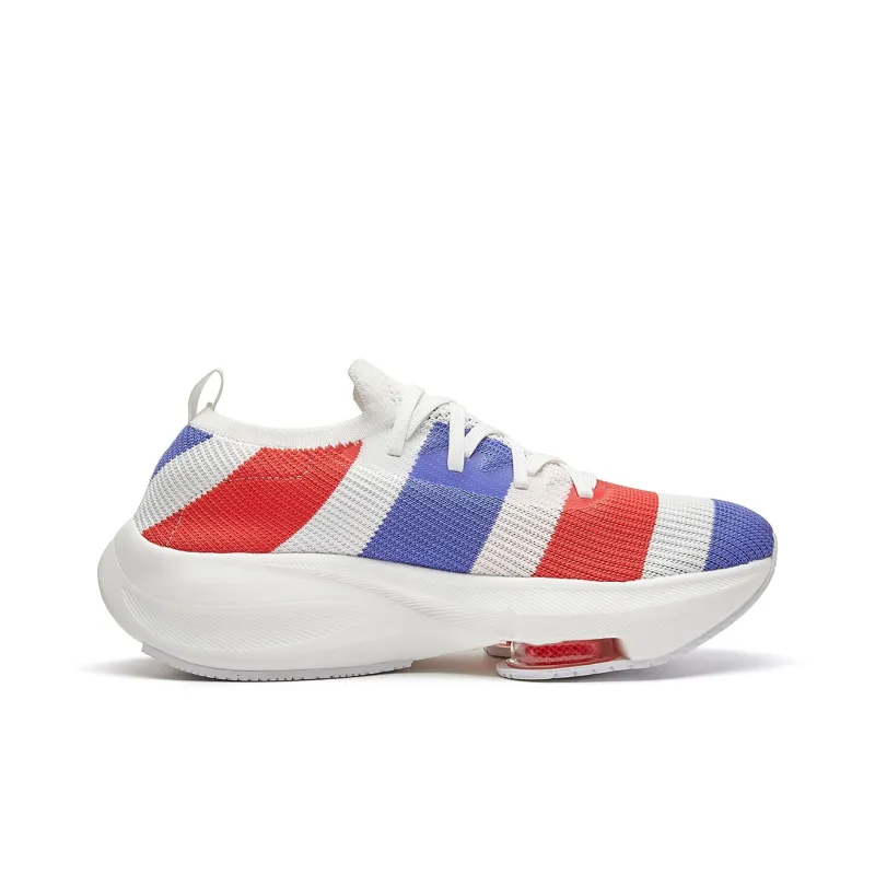 VOIT Running Shoes Unisex Low Top White/Blue/Red-2