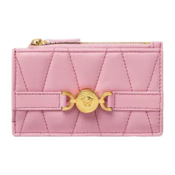 FANSIZHE Lambskin Card Holder Women's Pink