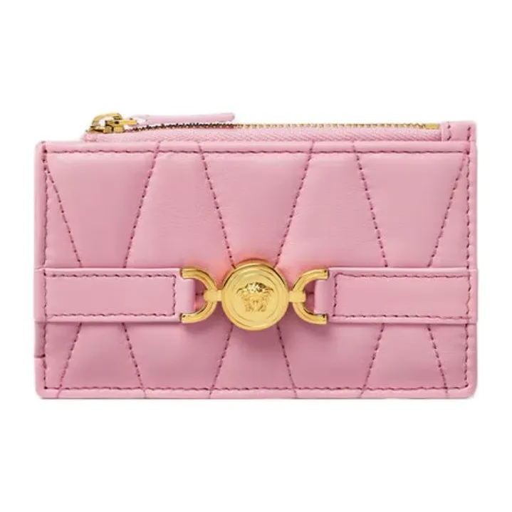 FANSIZHE Lambskin Card Holder Women's Pink-0