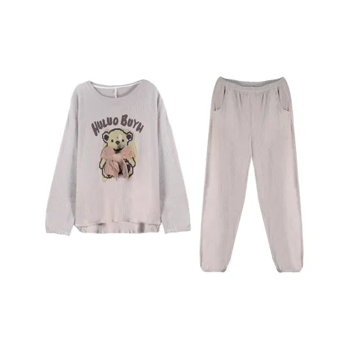 Dorame Pajama Set Women's Apricot Gray