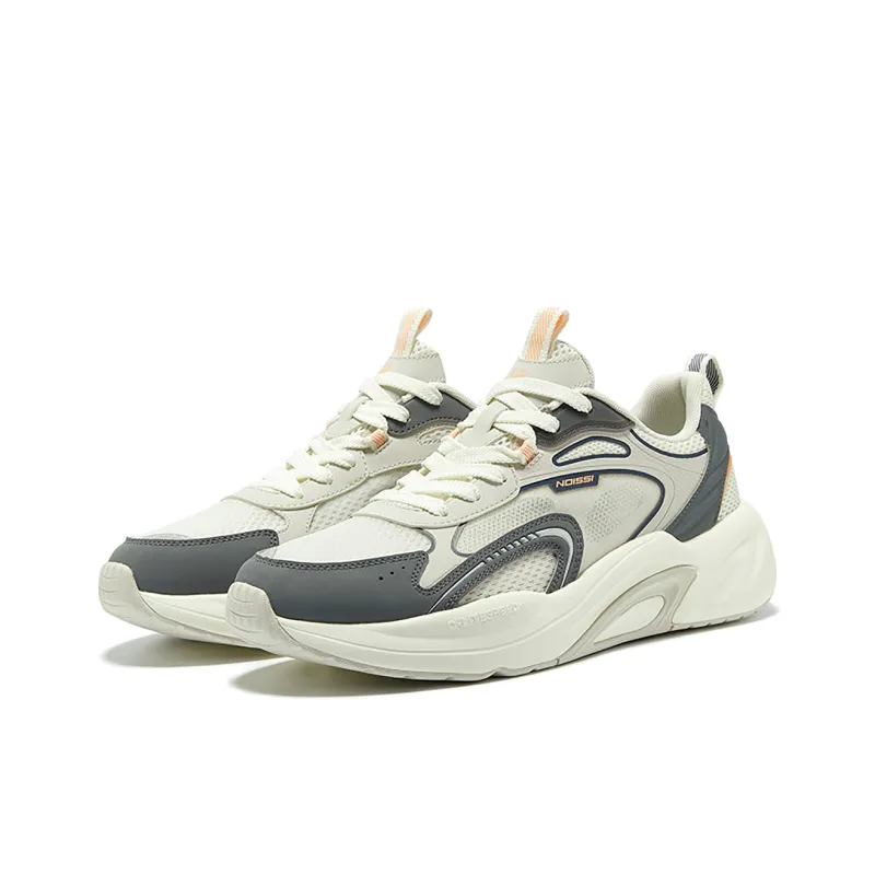 QIAODAN Breathable Low-Top Running Shoes Men's Gray-2