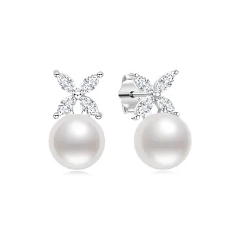 I Do Pearl Stud Earrings Women's