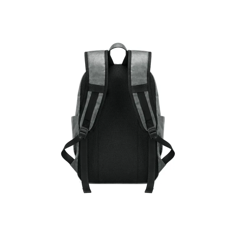 MashaLanti PVC And Synthetic Leather Backpack Unisex Smoke Gray-2