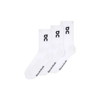 On Logo Sock High 3P Mid Calf Socks Unisex 3 Pack White