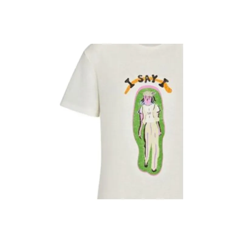 DIOR Drop Shoulder Sleeve T Shirt Women's Ecru-4