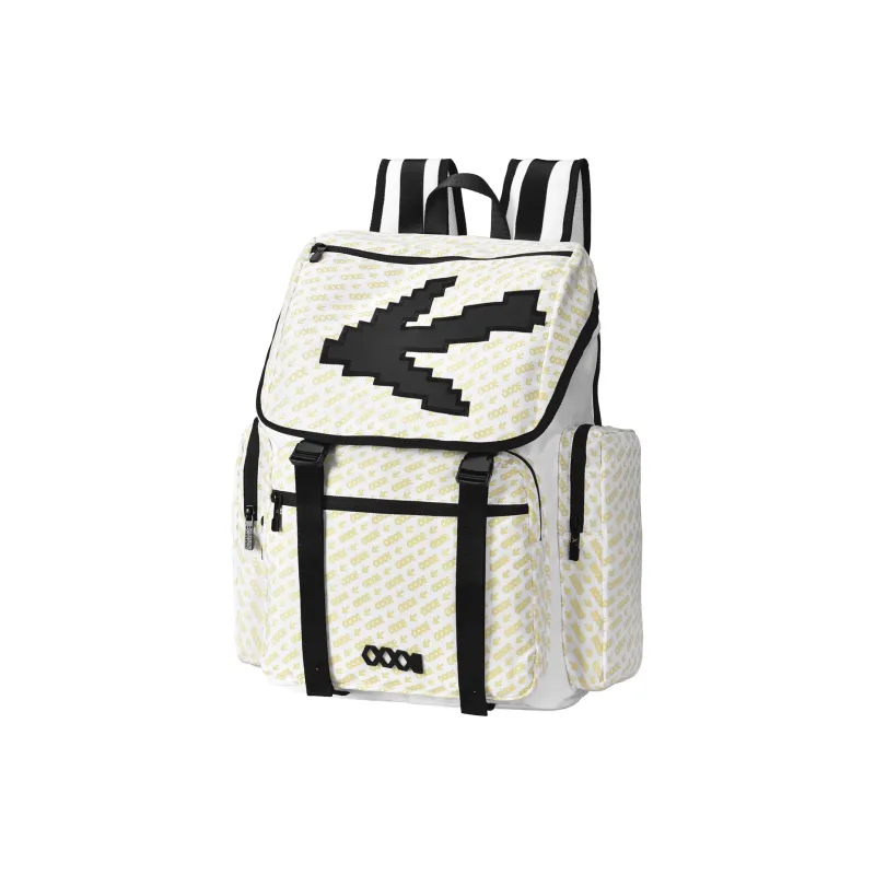 COEXISTENCE Reflective Water Repellent Polyester Commute, Travel, Students Backpack Regular Unisex White-1