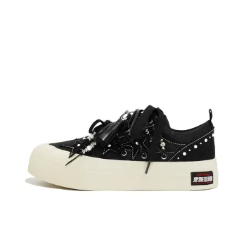 'TANGTAN1900' x KAALIXTO Anti Slip And Wear Resistant Lightweight Low Top Canvas Shoes Unisex Black