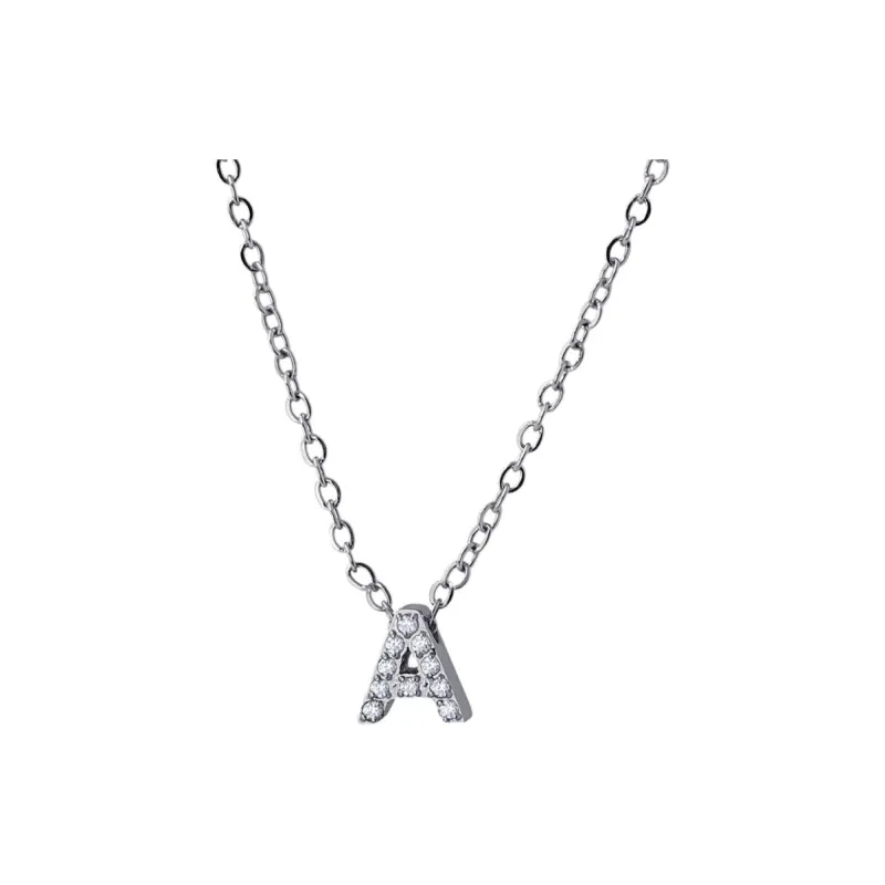 ANARTXY Zircon Surgical Steel Stainless Steel Gold Silver Necklaces Women's Gold/Silver-26