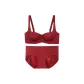 W2689-Ancora Red Set (Half-Cup Gathering Seamless Underpants)